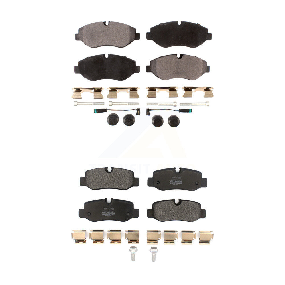 Semi-Metallic Brake Pads Front Rear Kit For Mercedes-Benz Metris