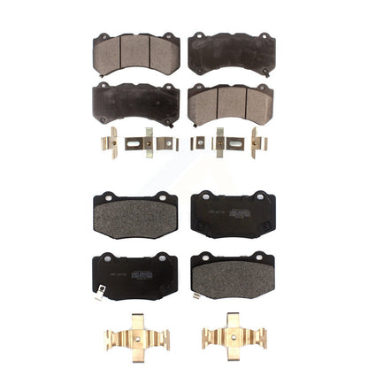 Semi-Metallic Brake Pads Front Rear Kit For Chevrolet Corvette Cadillac ATS
