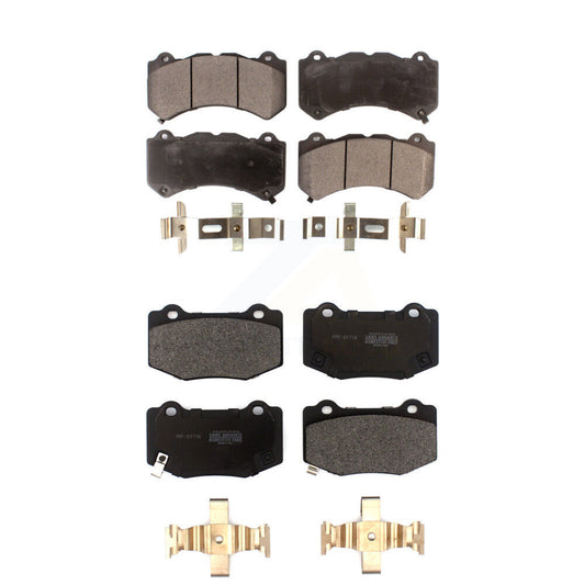 Semi-Metallic Brake Pads Front Rear Kit For Chevrolet Corvette Cadillac ATS