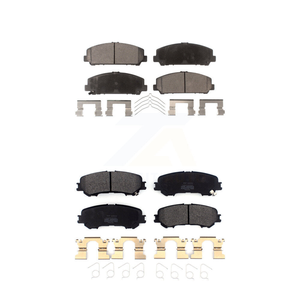 Semi-Metallic Brake Pads Front Rear Kit For 2017-2023 Nissan TITAN