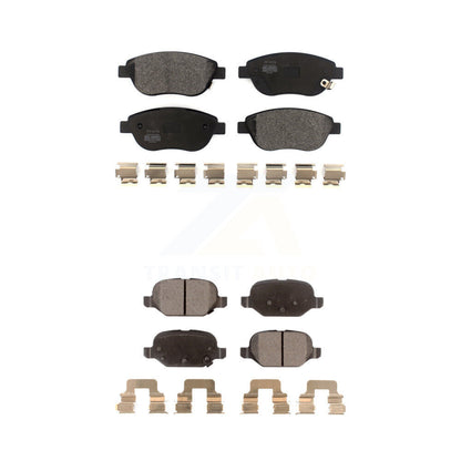 Semi-Metallic Brake Pads Front Rear Kit For Fiat 500