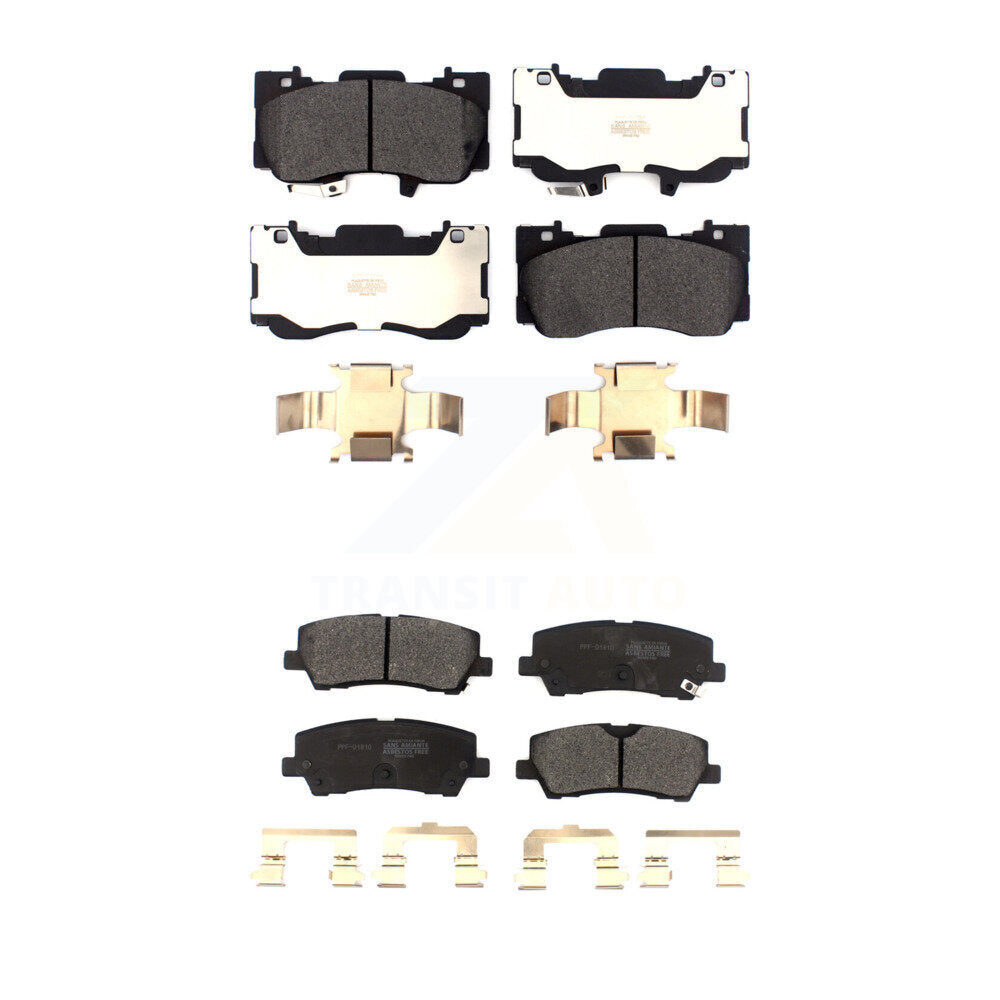 Semi-Metallic Brake Pads Front Rear Kit For Ford Mustang
