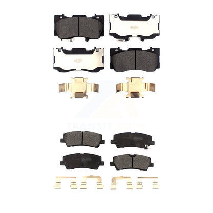 Semi-Metallic Brake Pads Front Rear Kit For Ford Mustang