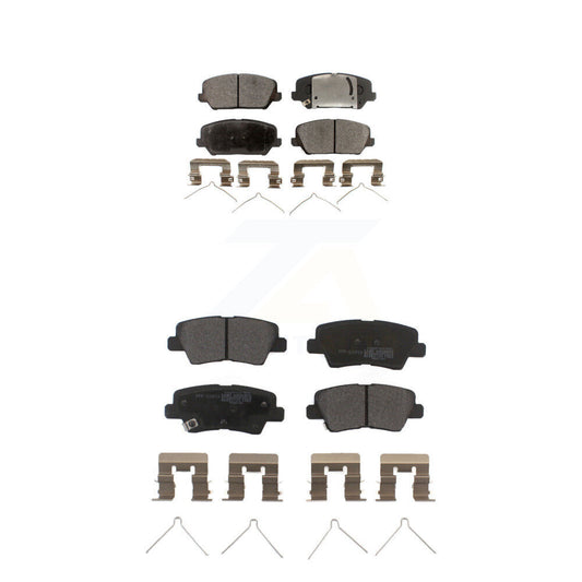 Semi-Metallic Brake Pads Front Rear Kit For Kia Forte Forte5 Hyundai Veloster