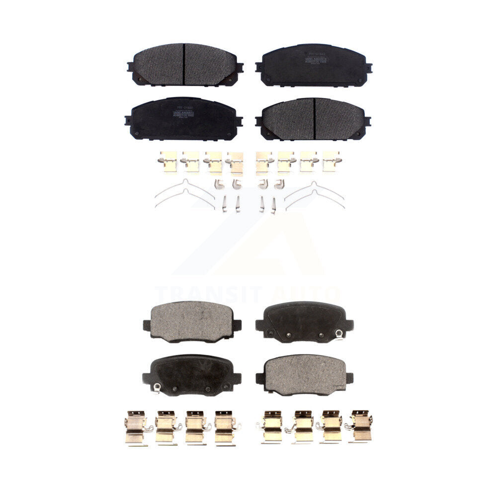 Semi-Metallic Brake Pads Front Rear Kit For Jeep Cherokee