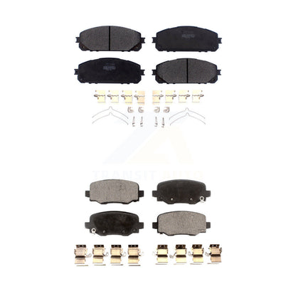 Semi-Metallic Brake Pads Front Rear Kit For Jeep Cherokee