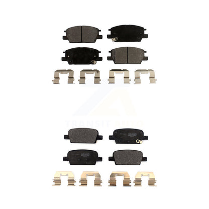 Semi-Metallic Brake Pads Front Rear Kit For Chevrolet Malibu