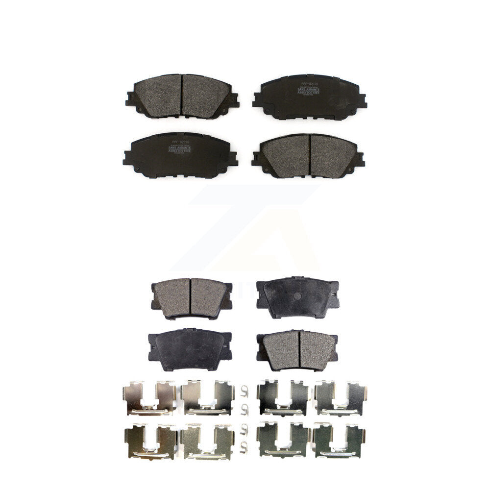 Semi-Metallic Brake Pads Front Rear Kit For Toyota Camry
