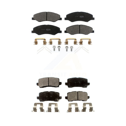 Semi-Metallic Brake Pads Front Rear Kit For 2018-2023 Honda Odyssey