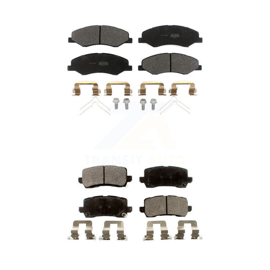 Semi-Metallic Brake Pads Front Rear Kit For 2018-2023 Honda Odyssey