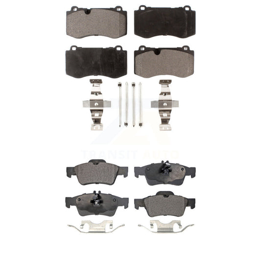 Semi-Metallic Brake Pads Front Rear Kit For Mercedes-Benz S550 SL550 S450 S350