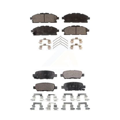 Semi-Metallic Brake Pads Front Rear Kit For 2011-2017 Nissan Quest