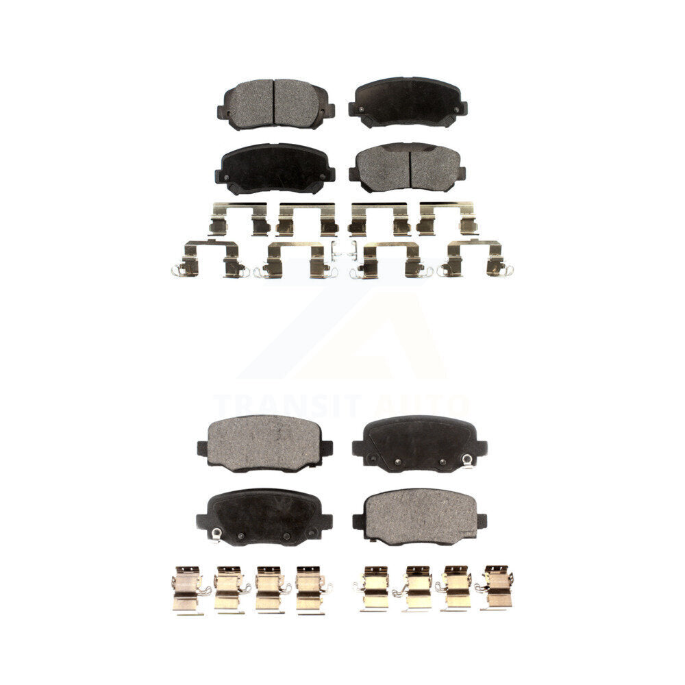 Semi-Metallic Brake Pads Front Rear Kit For Jeep Cherokee