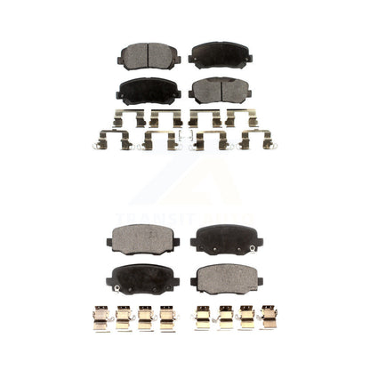 Semi-Metallic Brake Pads Front Rear Kit For Jeep Cherokee
