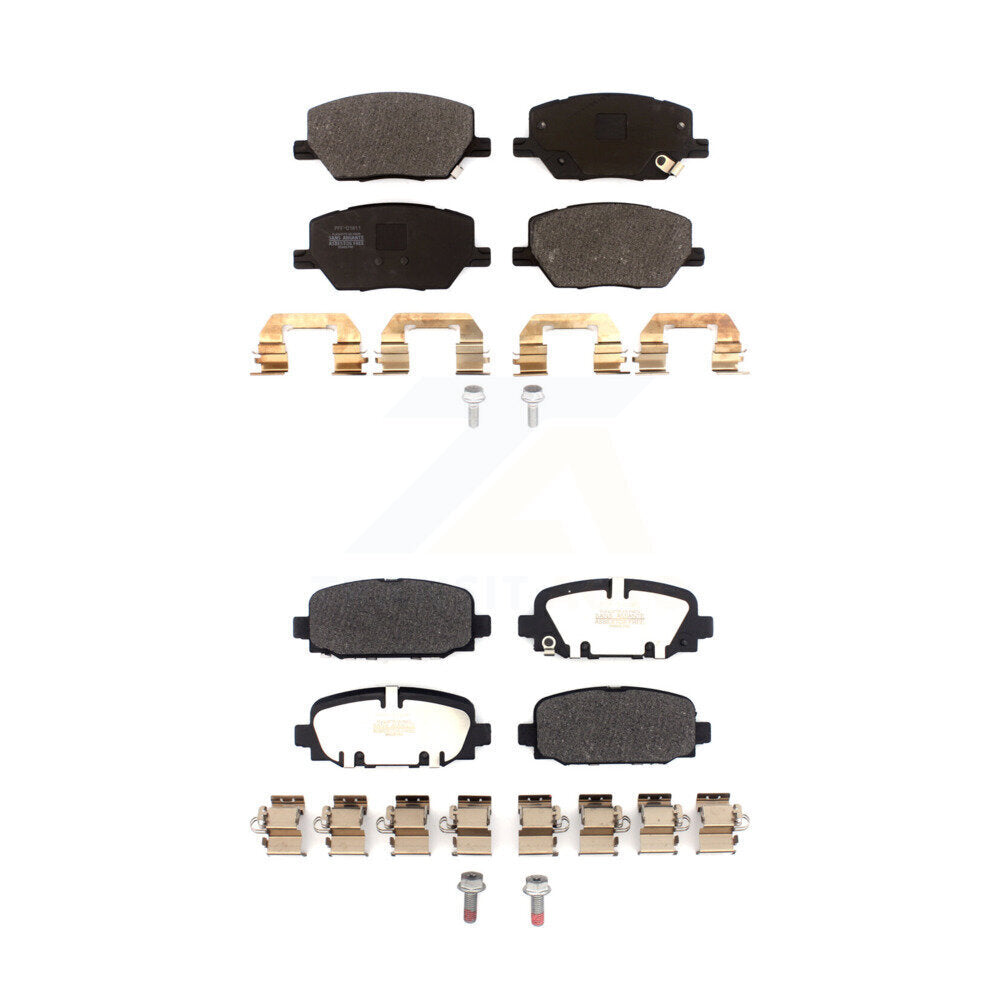 Semi-Metallic Brake Pads Front Rear Kit For 2018-2023 Jeep Compass