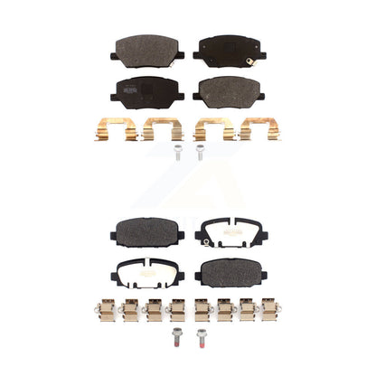 Semi-Metallic Brake Pads Front Rear Kit For 2018-2023 Jeep Compass