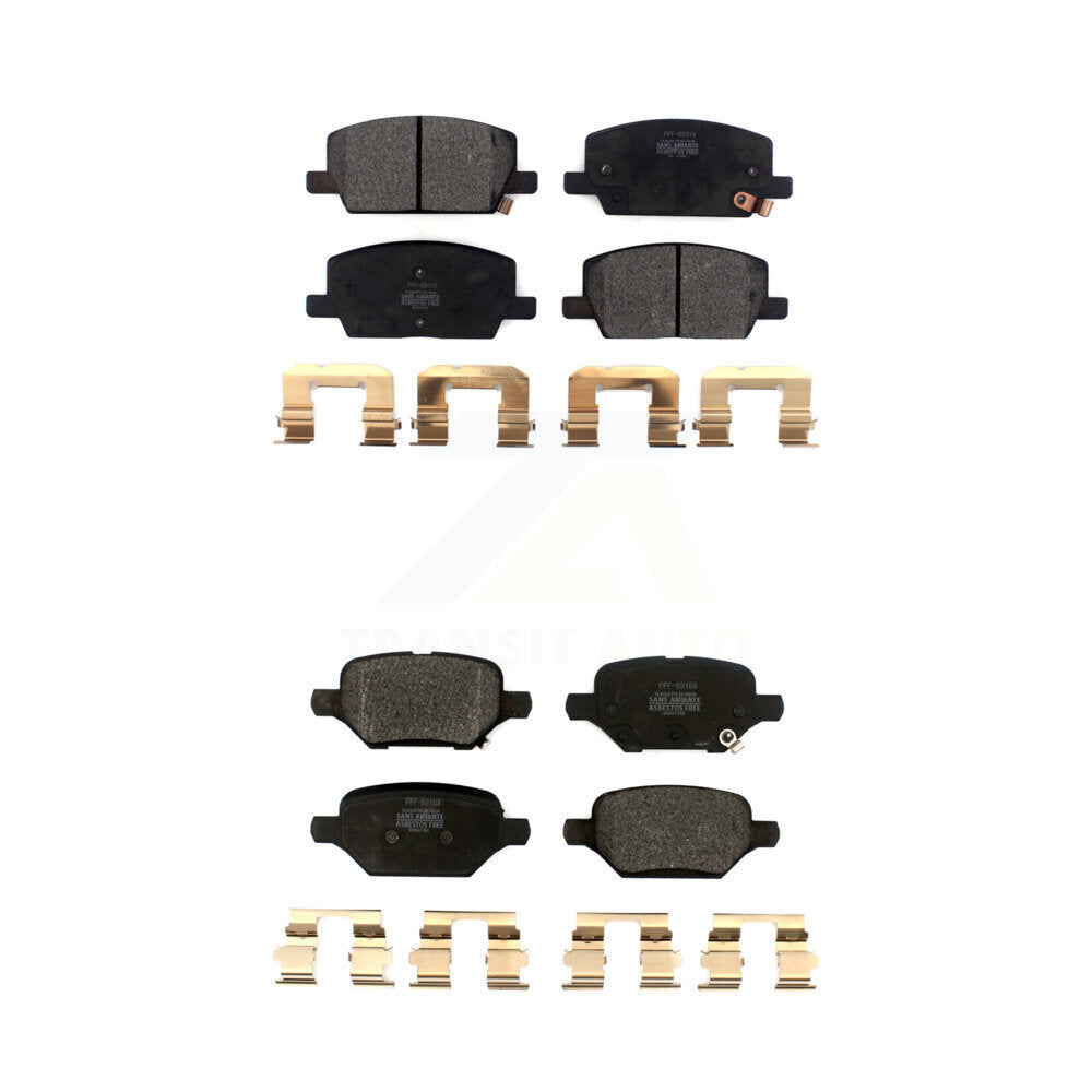 Semi-Metallic Brake Pad Front Rear Kit For 2018-2022 Buick Encore Chevrolet Trax