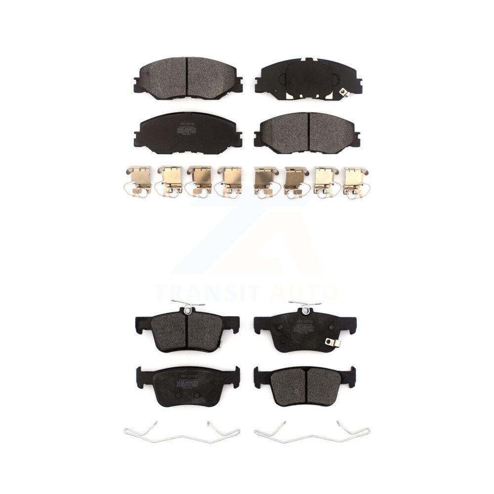 Semi-Metallic Brake Pads Front Rear Kit For 2019-2022 Honda Insight