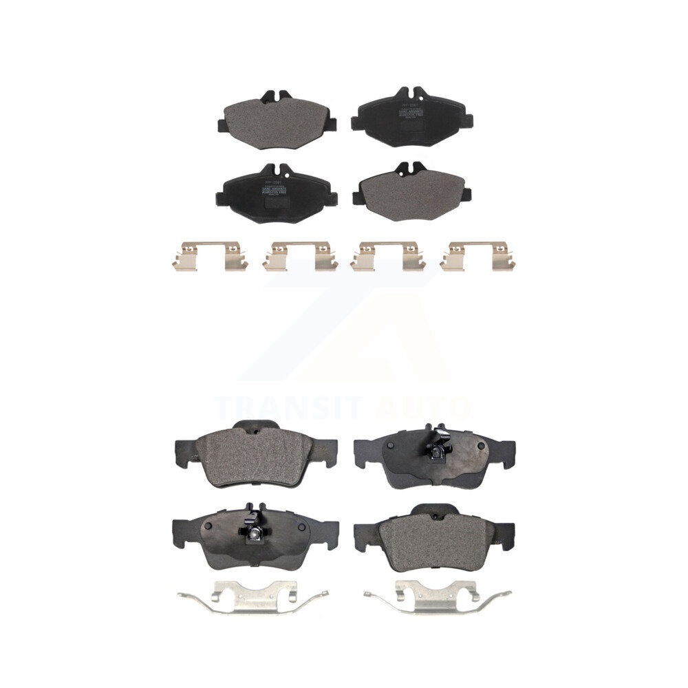 Semi-Metallic Brake Pads Front Rear Kit For Mercedes-Benz E320 E350