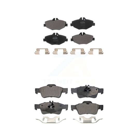 Semi-Metallic Brake Pads Front Rear Kit For Mercedes-Benz E320 E350