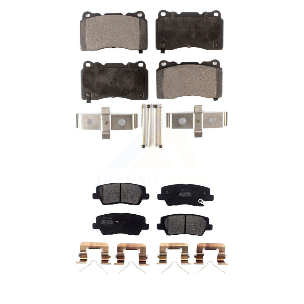 Semi-Metallic Brake Pads Front Rear Kit For Cadillac ATS CTS
