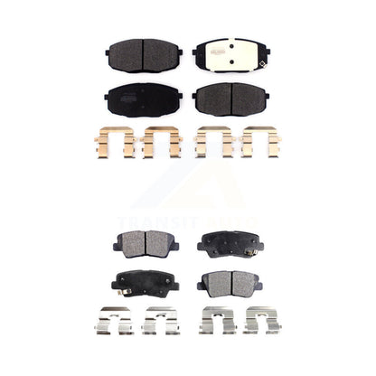 Semi-Metallic Brake Pads Front Rear Kit For 2014-2016 Kia Soul