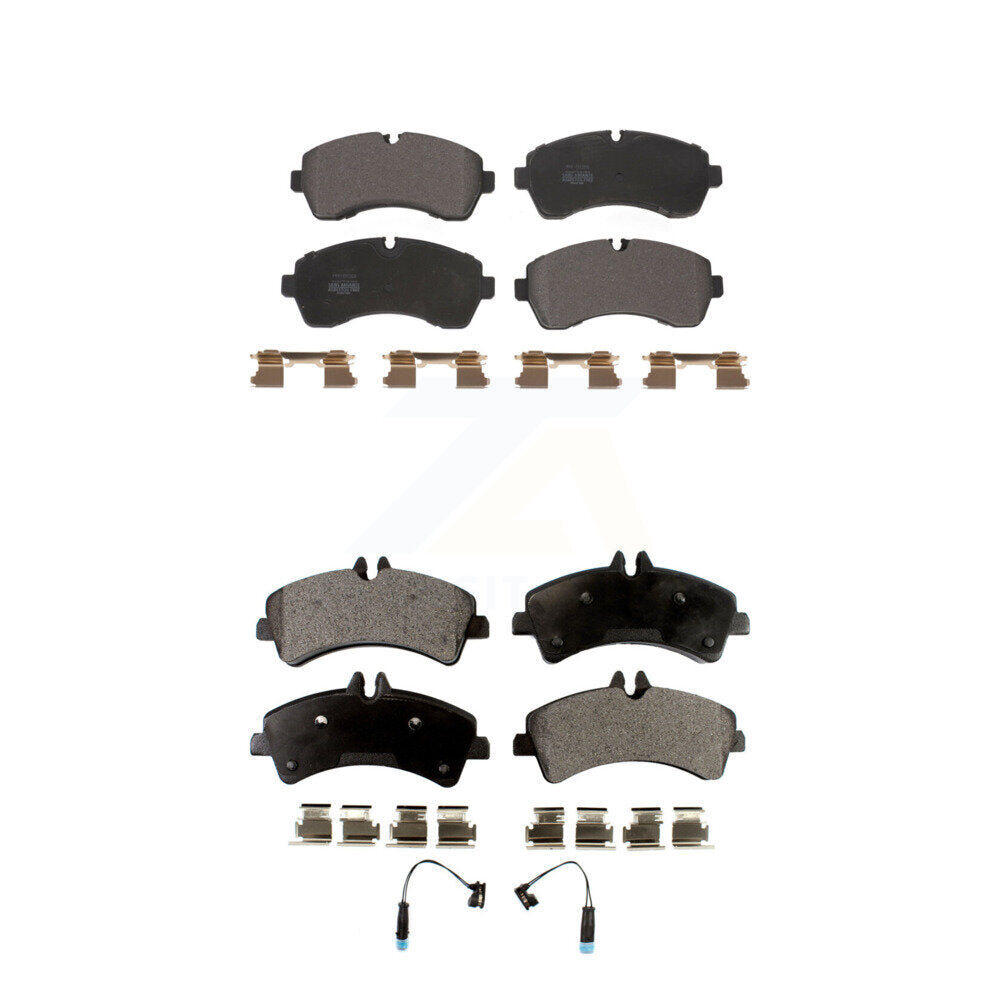 Semi-Metallic Brake Pads Front Rear Kit For Sprinter 3500 Mercedes-Benz Dodge