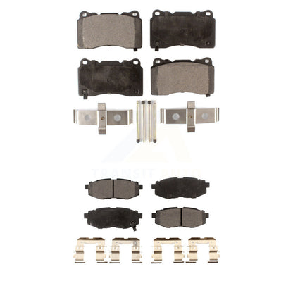 Semi-Metallic Brake Pad Front Rear Kit For 17 Subaru BRZ Base With Brembo Brakes