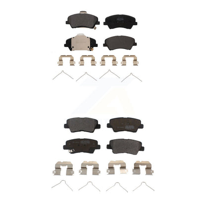 Semi-Metallic Brake Pads Front Rear Kit For Kia Rio Hyundai Accent