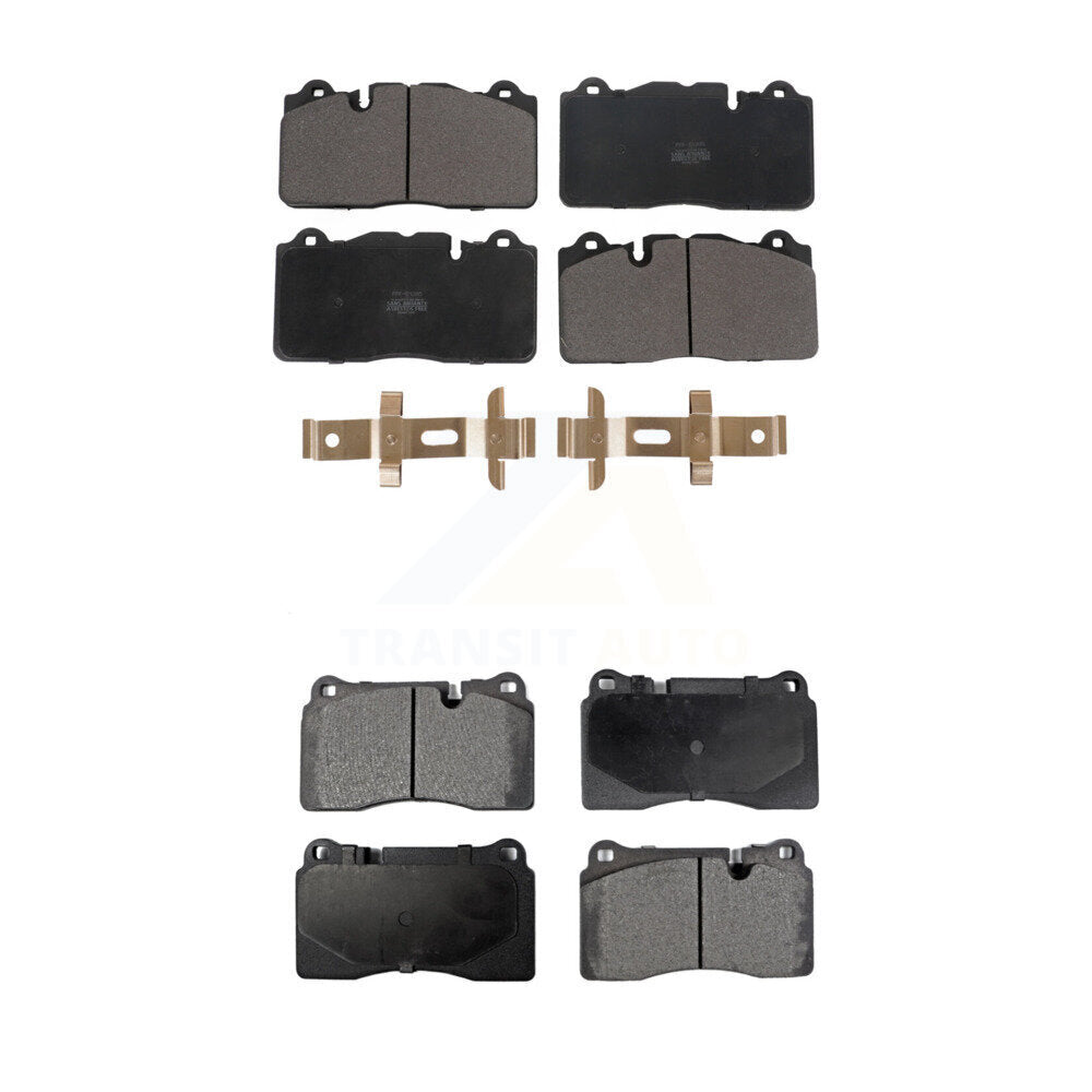 Semi-Metallic Brake Pads Front Rear Kit For Chevrolet Corvette Camaro