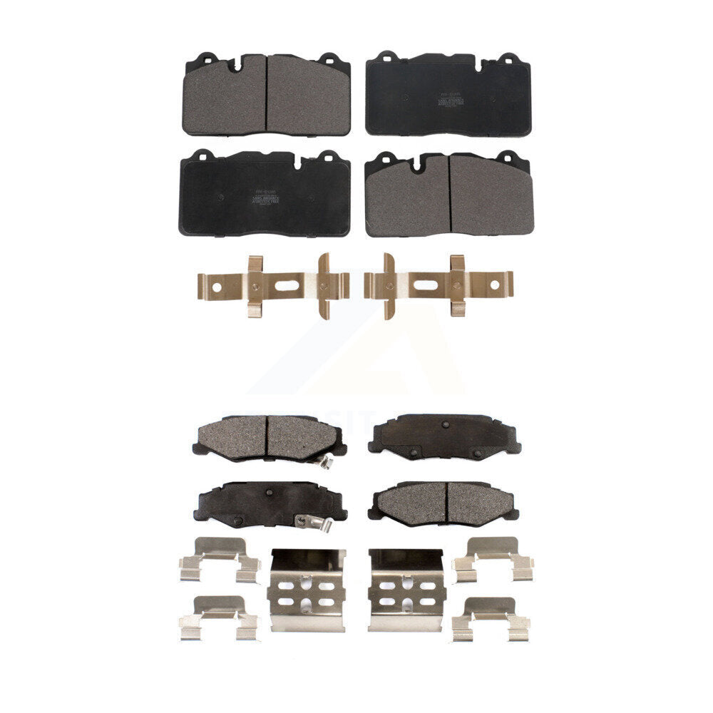 Semi-Metallic Brake Pads Front Rear Kit For 2012 Chevrolet Corvette Base