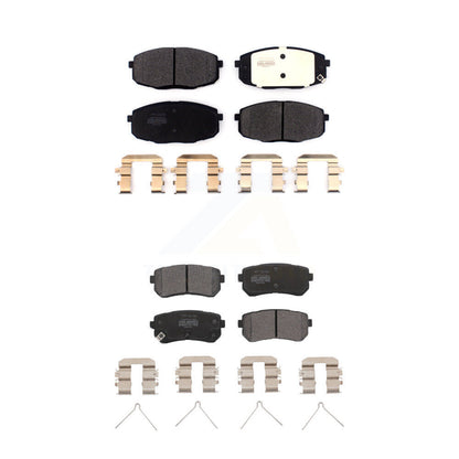 Semi-Metallic Brake Pads Front Rear Kit For Hyundai Kona Kia Seltos