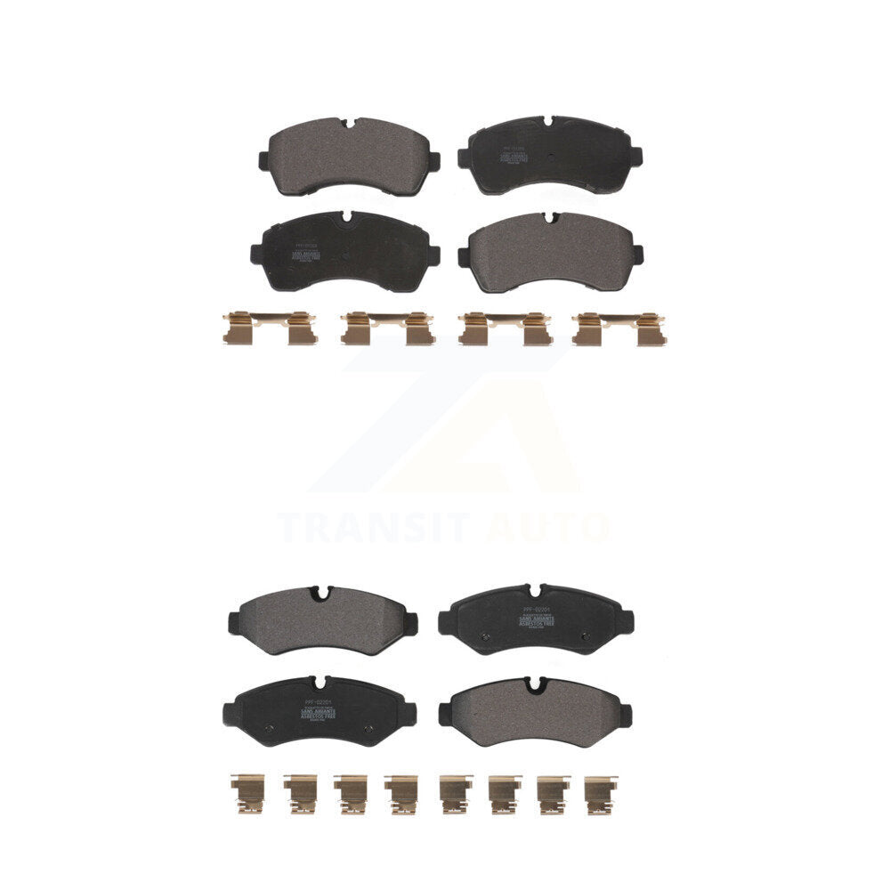 Semi-Metallic Brake Pad Front Rear Kit For Mercedes-Benz Sprinter 2500 3500 4500