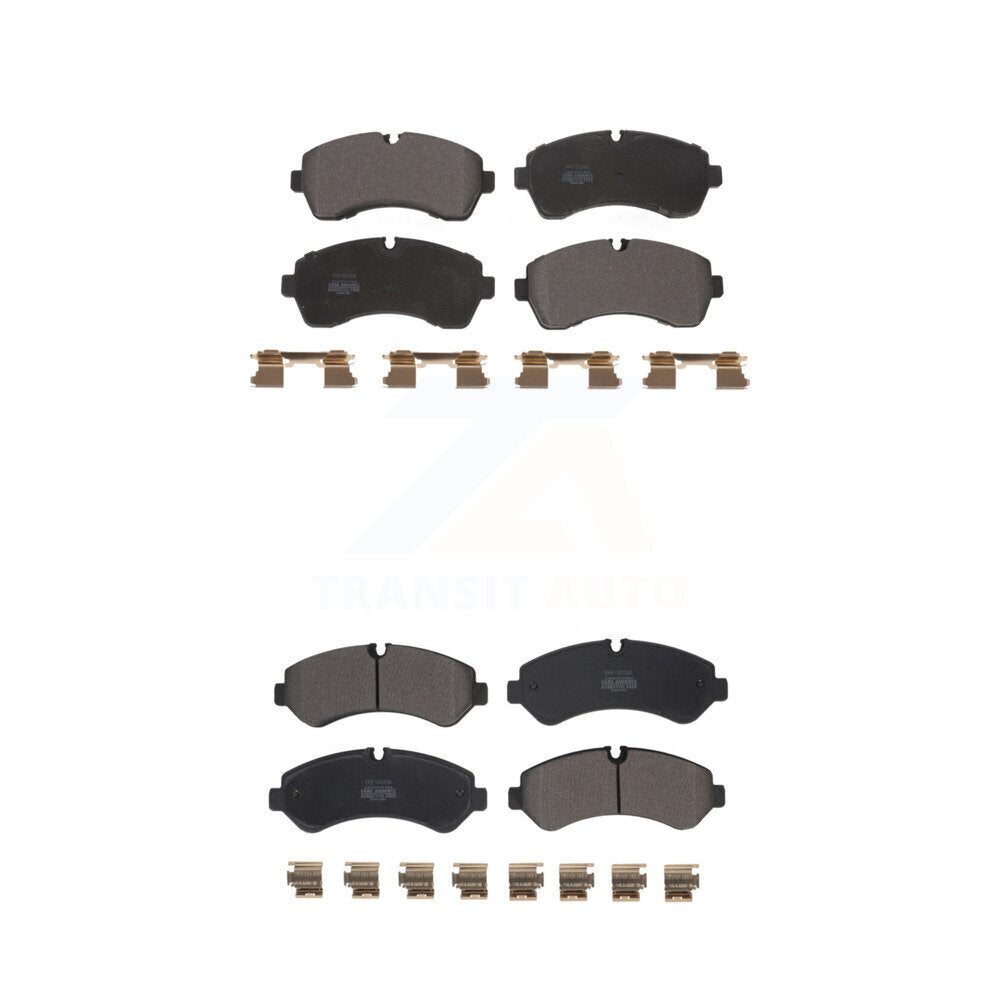 Semi-Metallic Brake Pads Front Rear Kit For Mercedes-Benz Sprinter 3500 4500