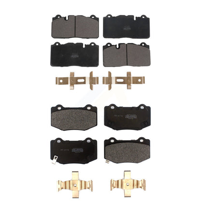 Semi-Metallic Brake Pads Front Rear Kit For 2019 Chevrolet Corvette Stingray