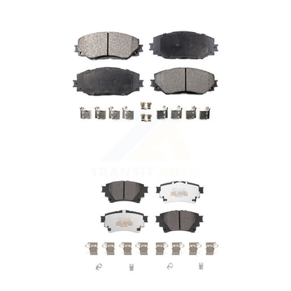 Semi-Metallic Brake Pads Front Rear Kit For 2019 Toyota Corolla 1.8L