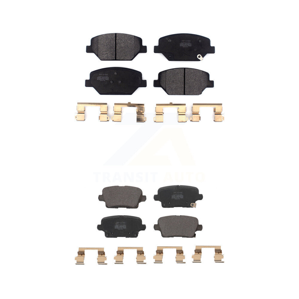 Semi-Metallic Brake Pads Front Rear Kit For Cadillac XT4 Buick Regal Sportback