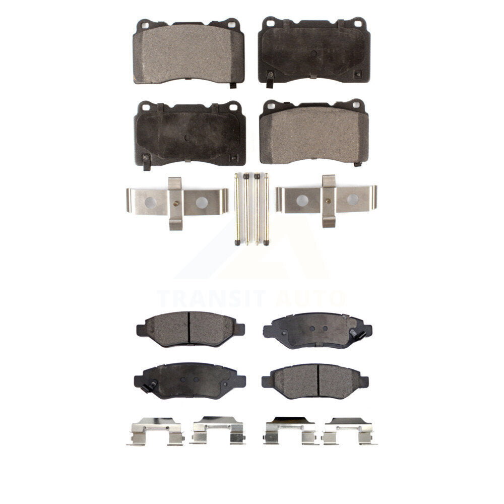 Semi-Metallic Brake Pads Front Rear Kit For Cadillac CTS With Brembo Calipers