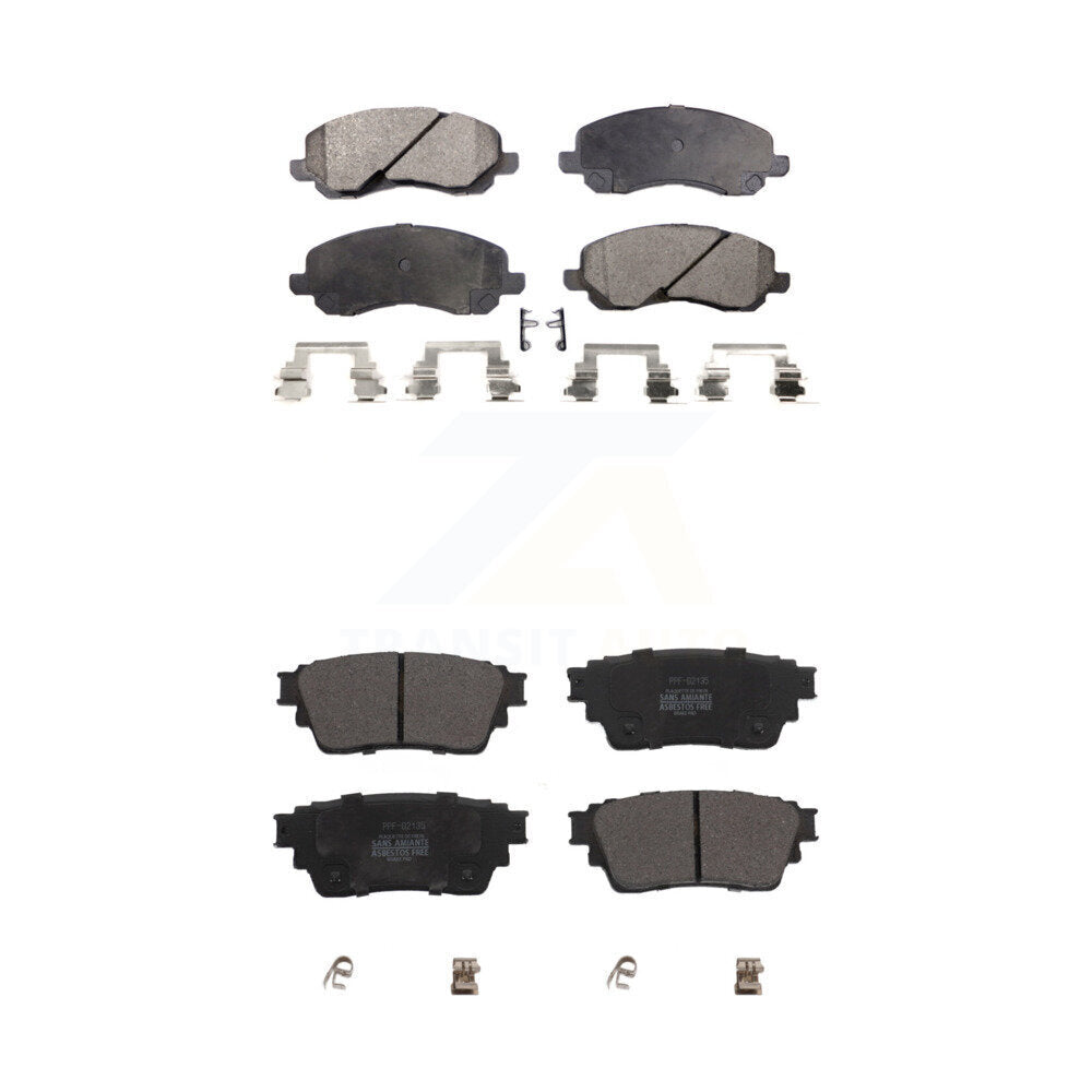 Semi-Metallic Brake Pads Front Rear Kit For Mitsubishi Outlander
