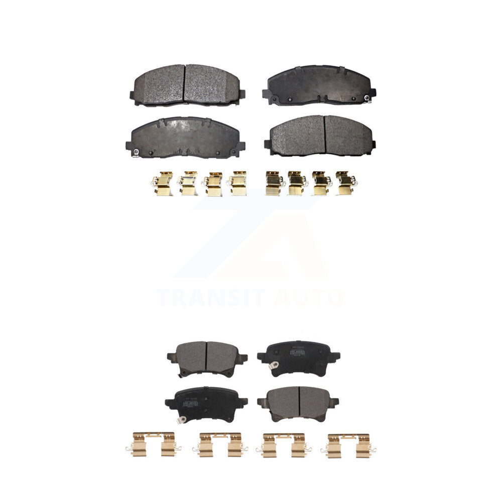 Semi-Metallic Brake Pads Front Rear Kit For Jeep Wrangler Gladiator