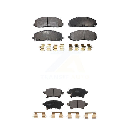 Semi-Metallic Brake Pads Front Rear Kit For Jeep Wrangler Gladiator