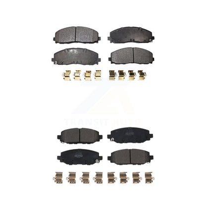 Semi-Metallic Brake Pads Front Rear Kit For Jeep Wrangler