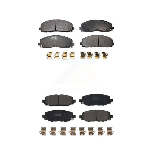 Semi-Metallic Brake Pads Front Rear Kit For Jeep Wrangler