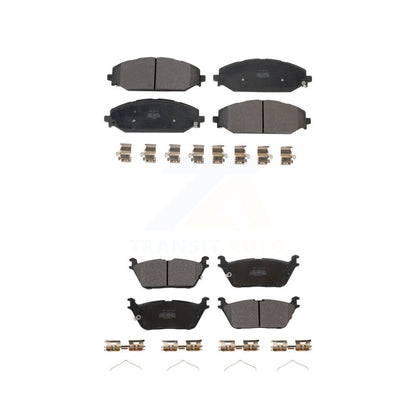 Semi-Metallic Brake Pads Front Rear Kit For Ram 1500 Jeep Wagoneer Grand L