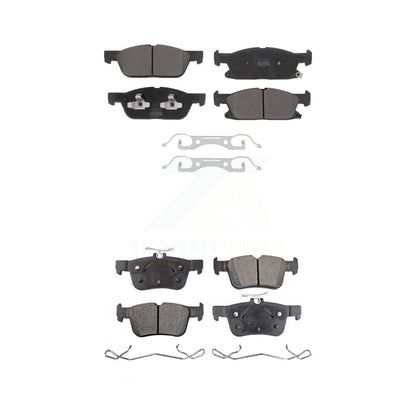 Semi-Metallic Brake Pads Front Rear Kit For Ford Edge Lincoln Nautilus