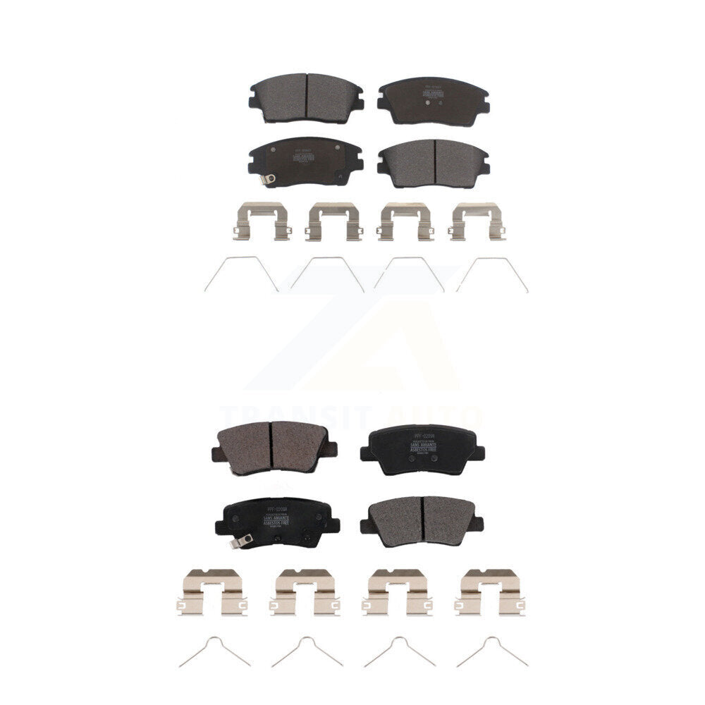 Semi-Metallic Brake Pads Front Rear Kit For Kia Sportage Hyundai Tucson