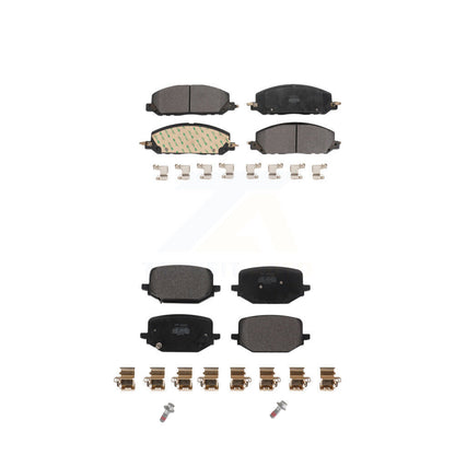 Semi-Metallic Brake Pads Front Rear Kit For Lincoln Aviator Ford Police Utility
