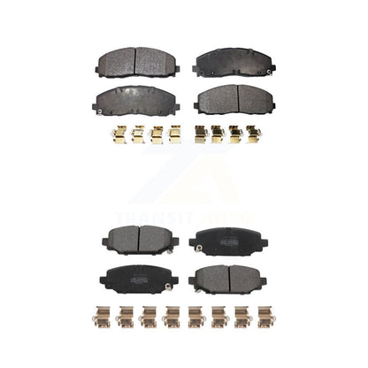 Semi-Metallic Brake Pads Front Rear Kit For Jeep Wrangler