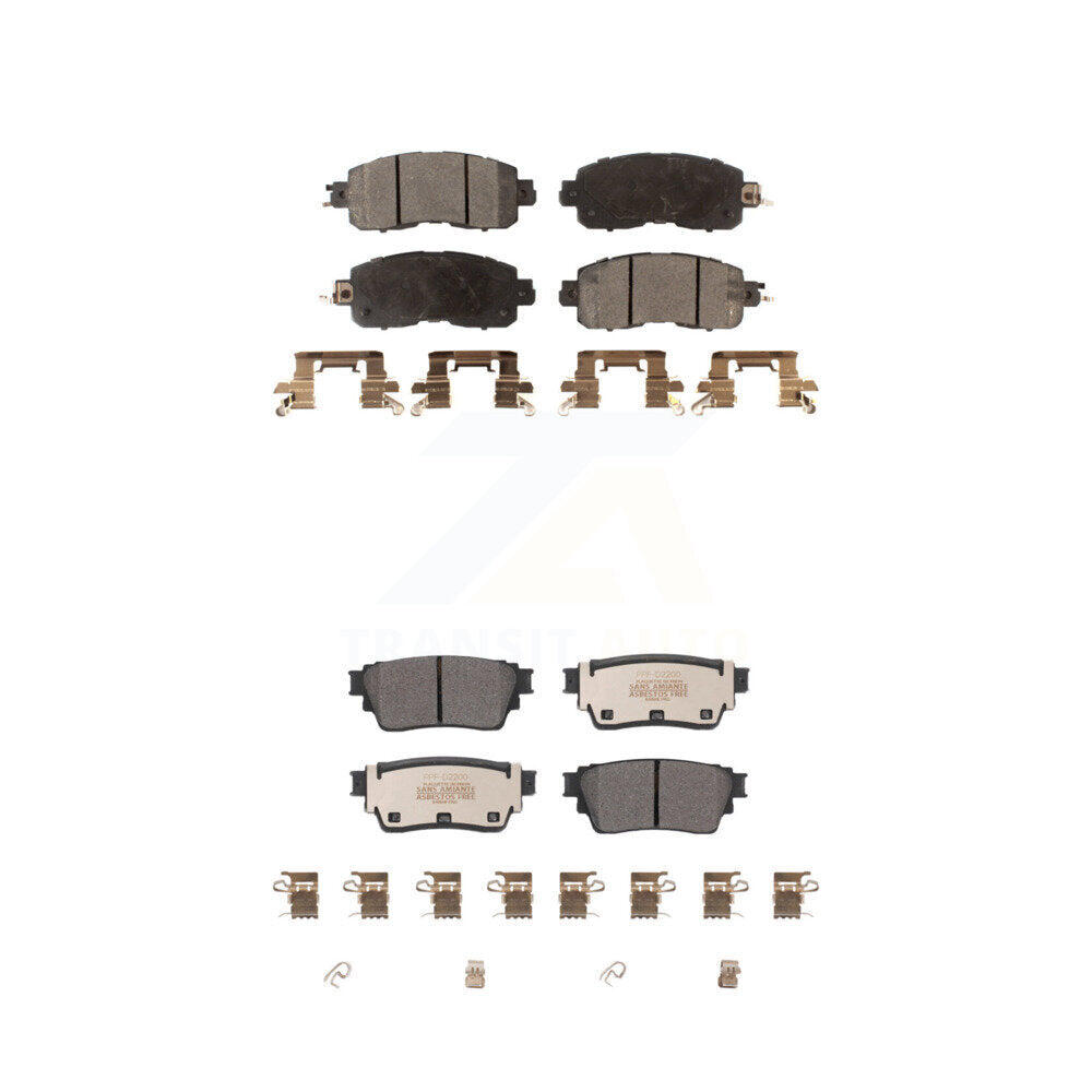 Semi-Metallic Brake Pads Front Rear Kit For Nissan Altima