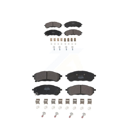 Semi-Metallic Brake Pads Front Rear Kit For 2019-2023 Ford Ranger